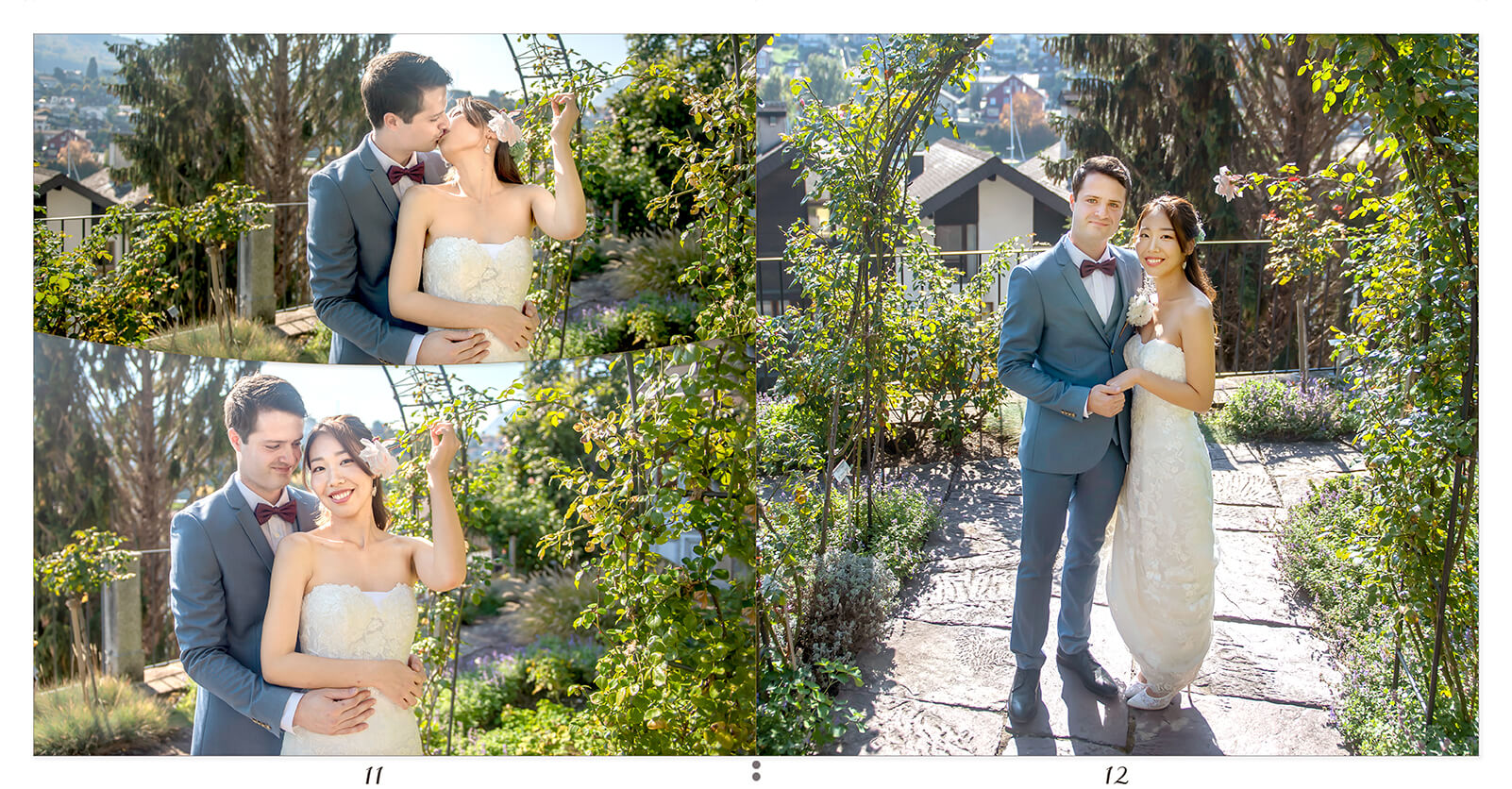 11～12ページ スイス 前撮りアルバム