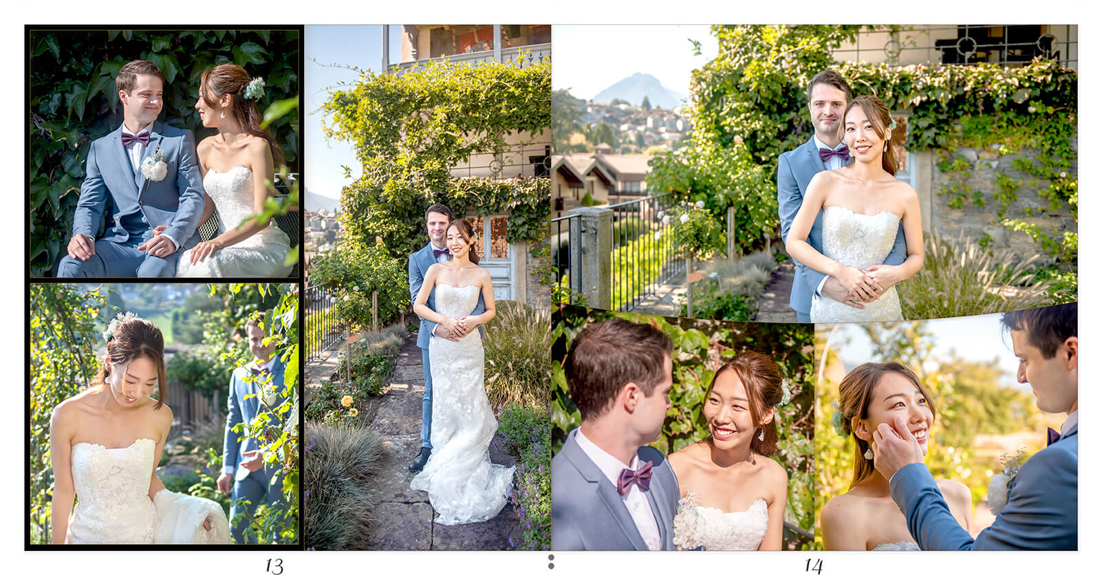 13～14ページ スイス 前撮りアルバム