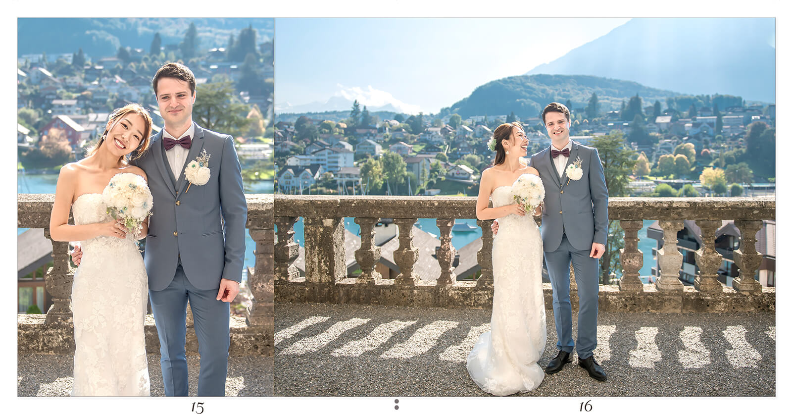 15～16ページ スイス 前撮りアルバム