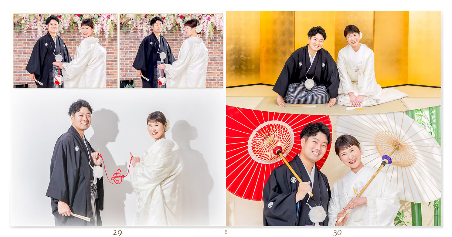 5～6ページ 
和装 フォトウェディングアルバム