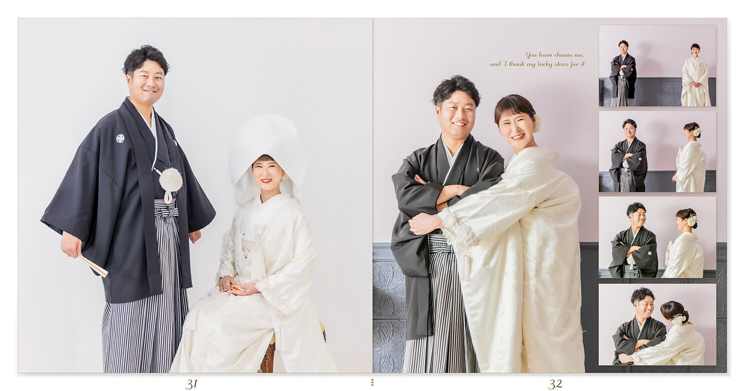7～8ページ 
和装 フォトウェディングアルバム