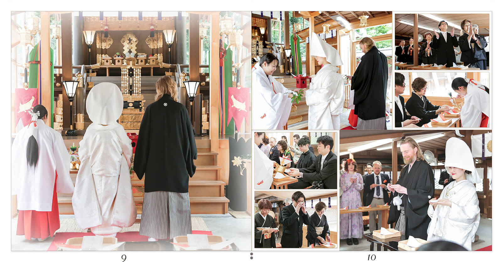 9～10ページ 京都御所西 護王神社・ANAクラウンプラザホテル京都 結婚式アルバム