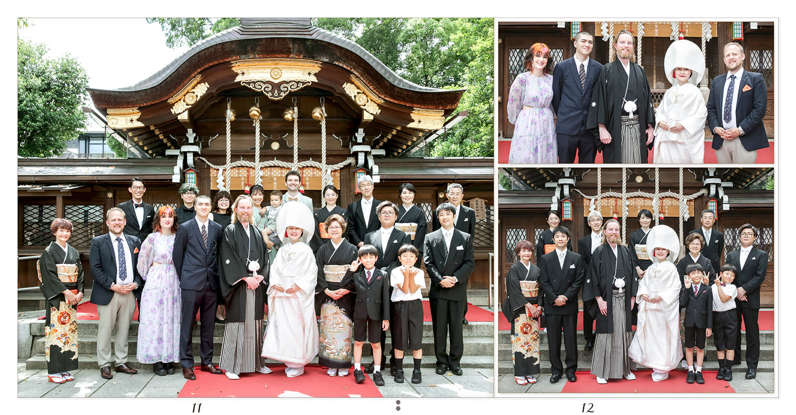 11～12ページ 京都御所西 護王神社・ANAクラウンプラザホテル京都 結婚式アルバム