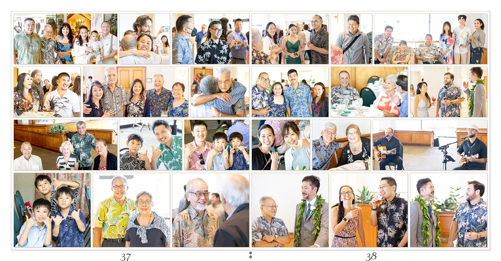 37～38ページ ハワイ 結婚披露宴アルバム