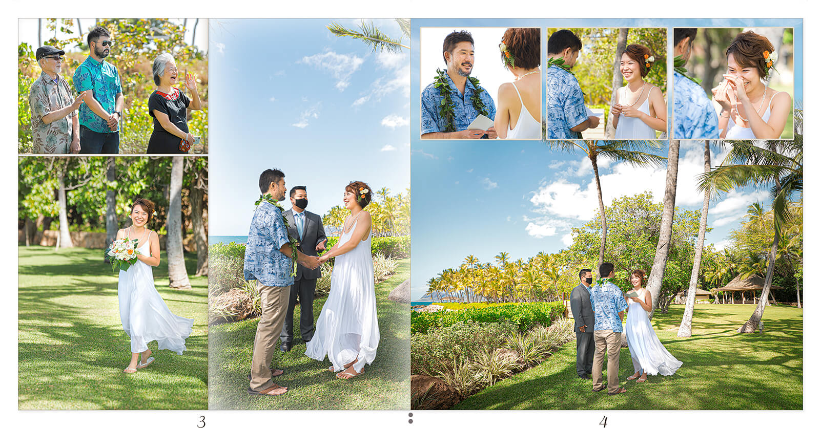 3～4ページ ハワイ 結婚アルバム