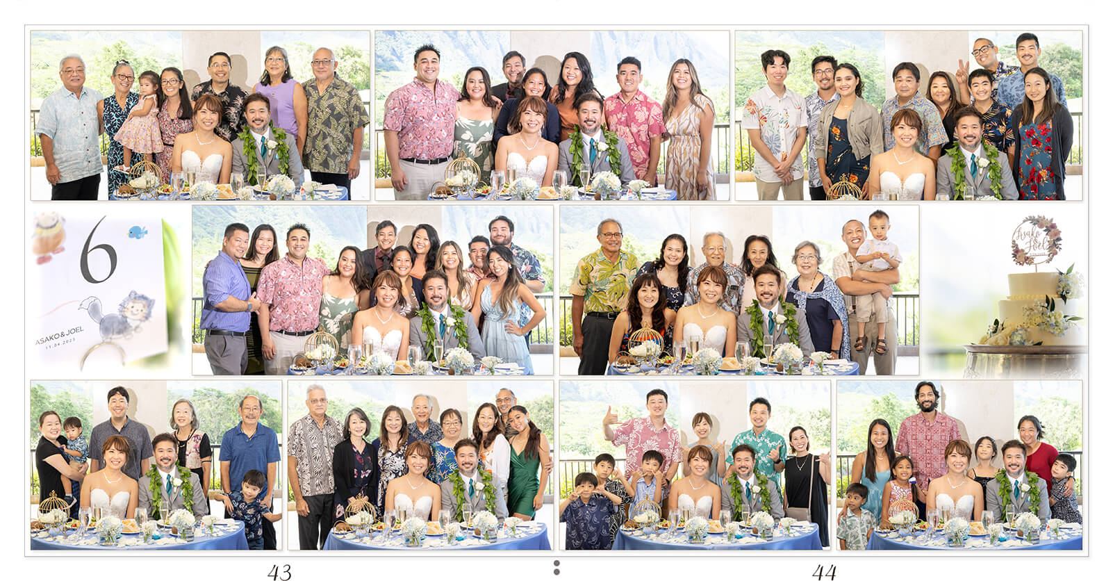 43～44ページ ハワイ 結婚披露宴アルバム