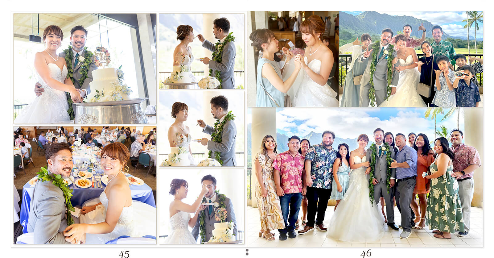 45～46ページ ハワイ 結婚披露宴アルバム