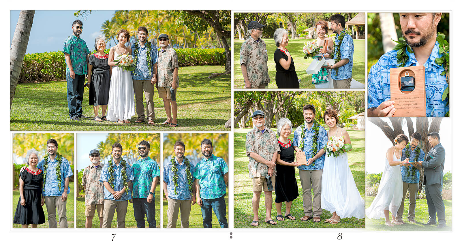 7～8ページ ハワイ 結婚アルバム