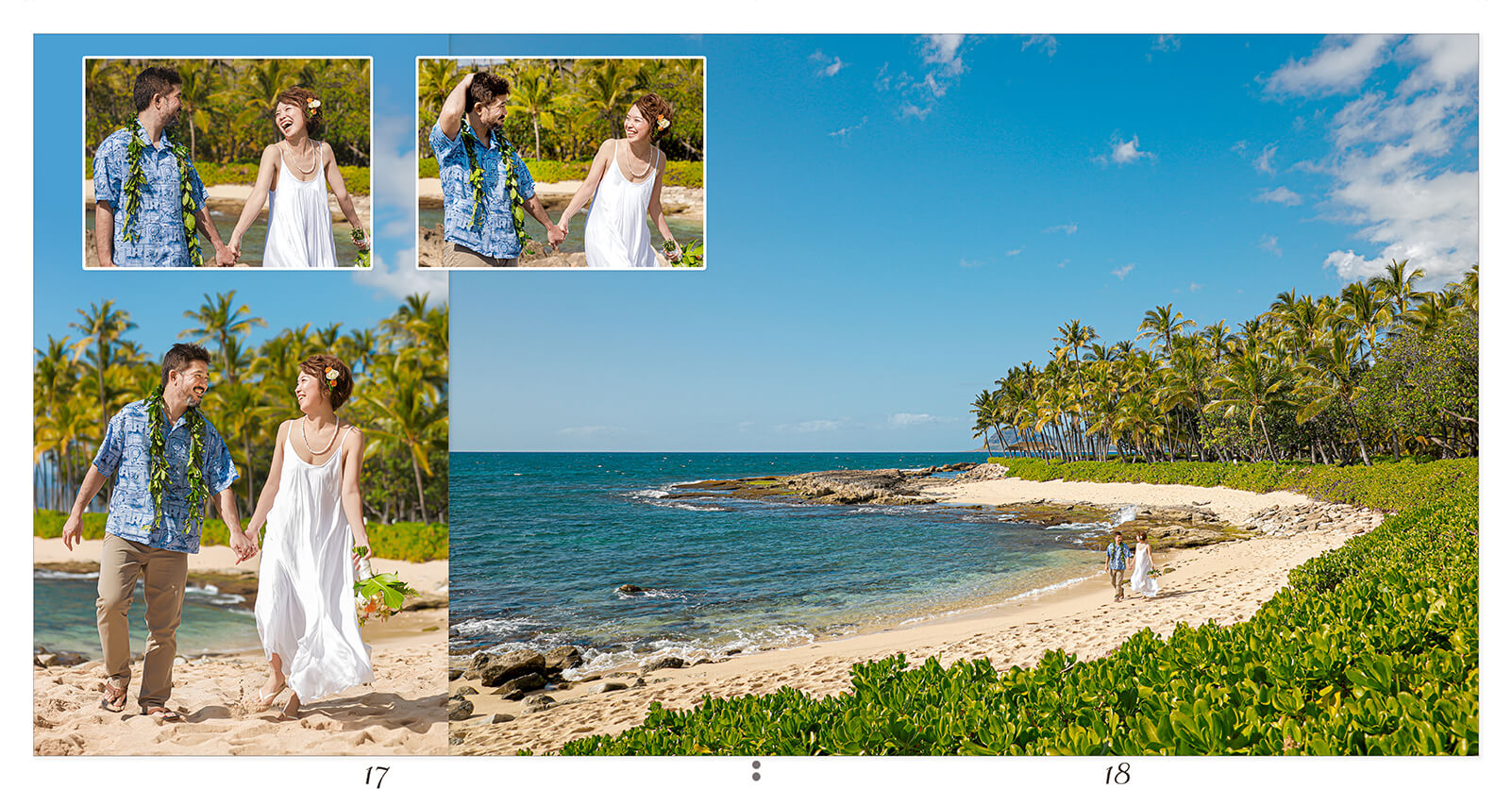17～18ページ ハワイ 結婚アルバム