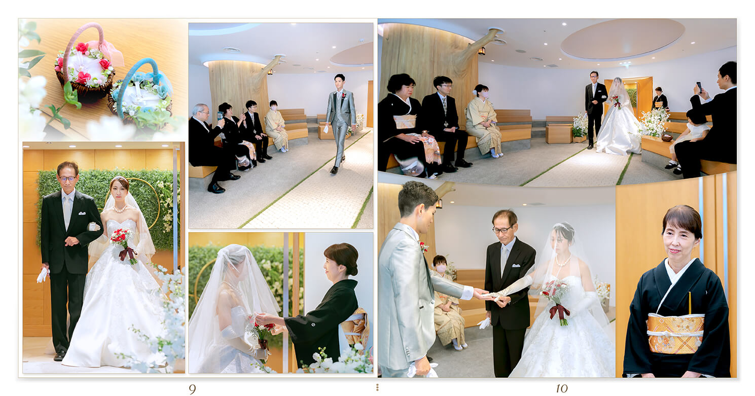 9～10ページ 結婚式アルバム