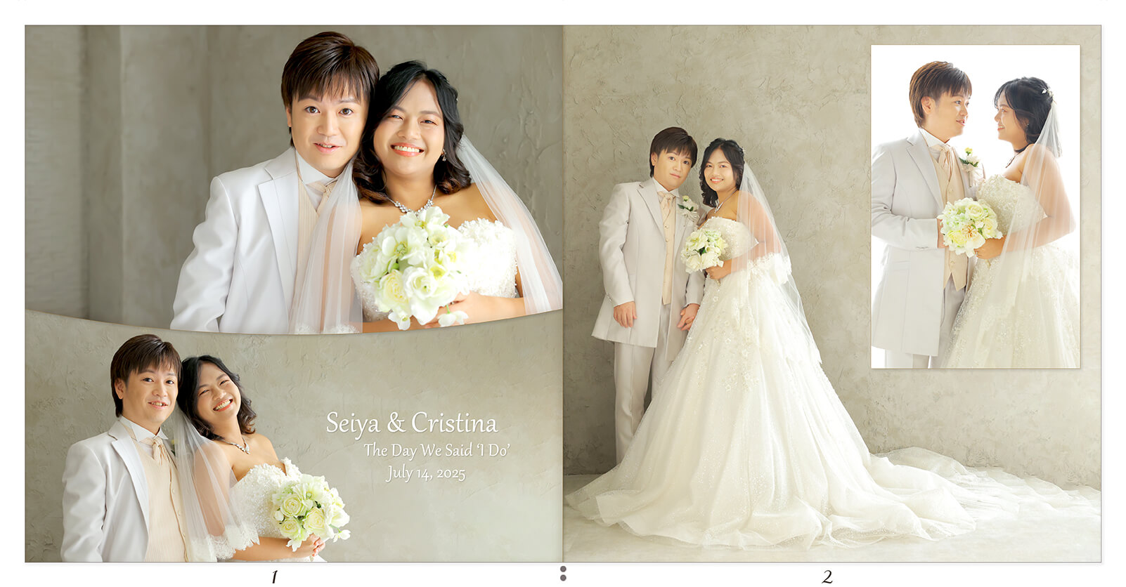 1～2ページ フォトウェディング アルバム