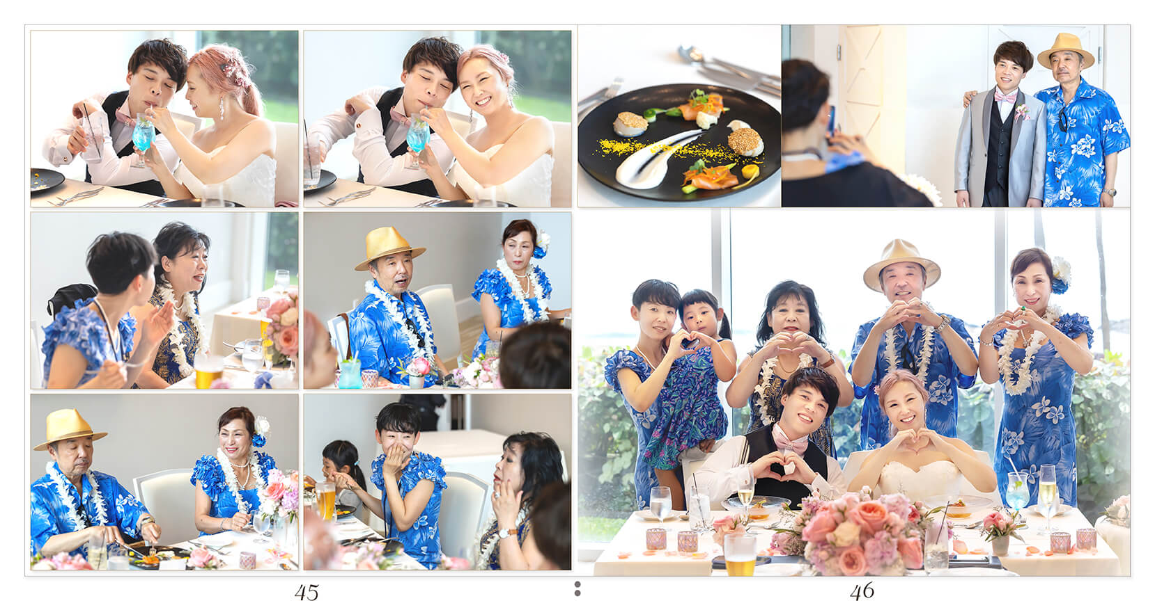 45～46ページ オアフ島 結婚式アルバム