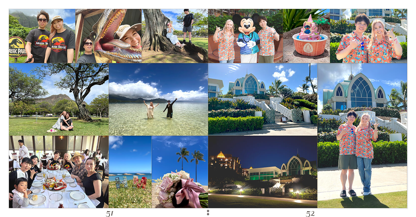 51～52ページ オアフ島 結婚式アルバム