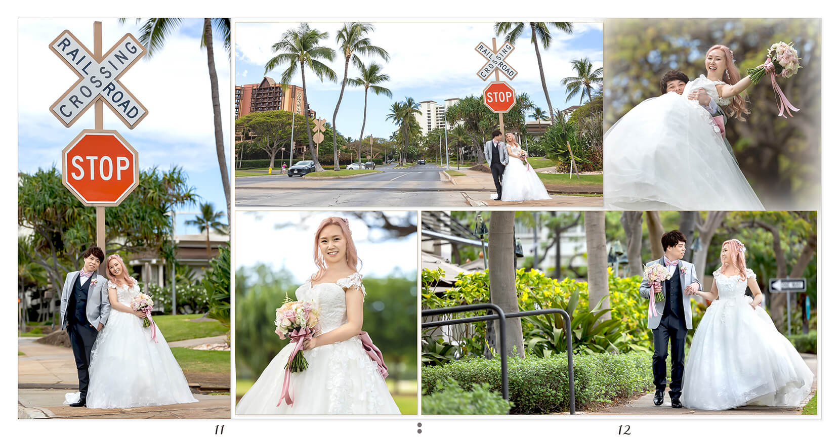 11～12ページ オアフ島 結婚式アルバム