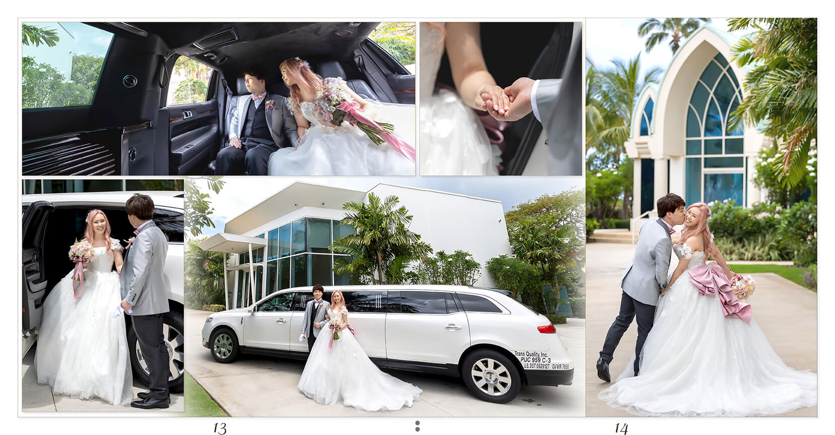 13～14ページ オアフ島 結婚式アルバム