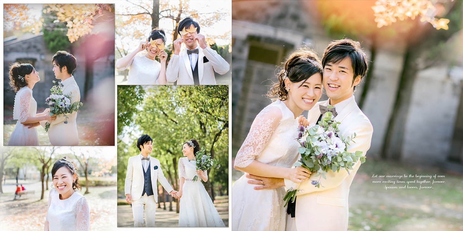 前撮り（ロケ撮影）結婚アルバム