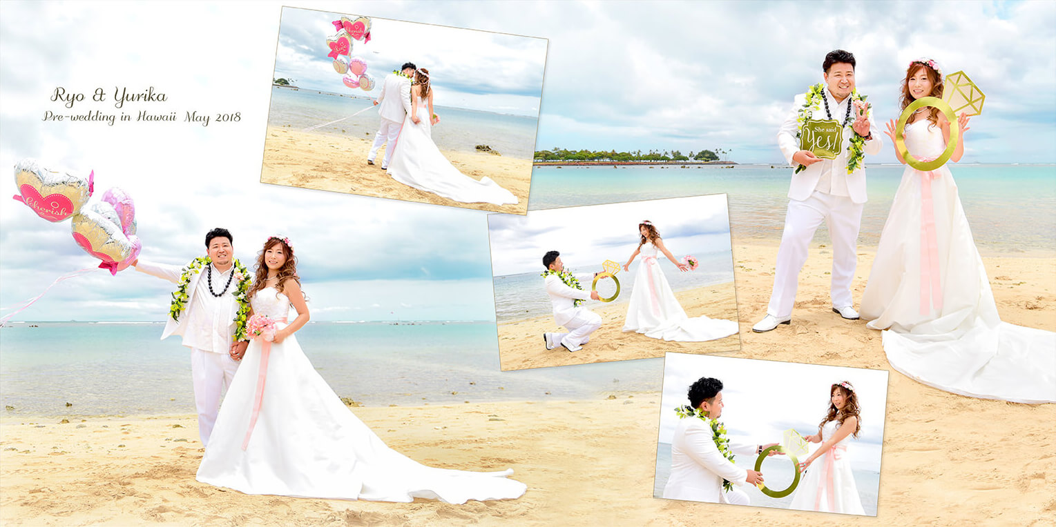 ハワイ前撮り～挙式披露宴・二次会