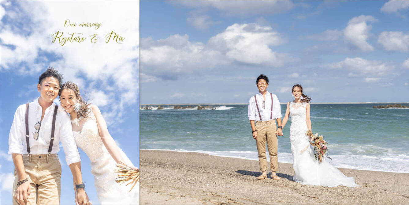 ビーチ撮影 フォトウエディングアルバム