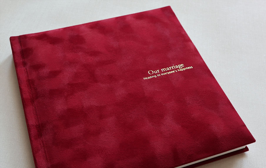 スエード調表紙　レッド